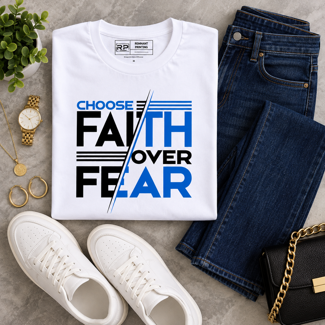 Choose Faith Over Fear Christian T-Shirt