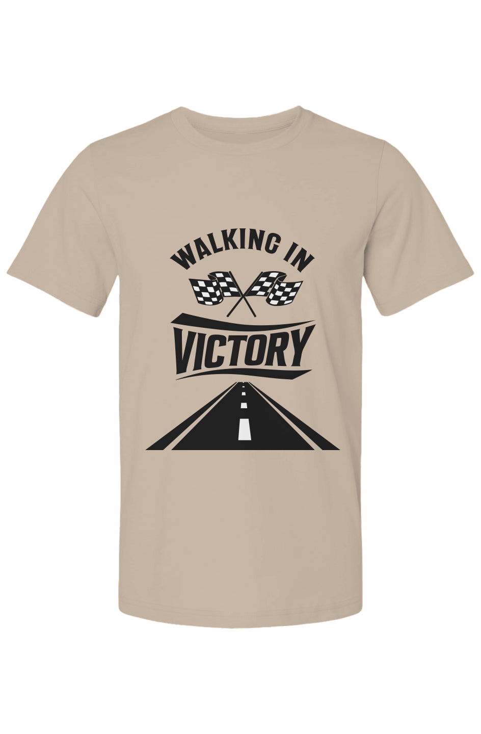 Walking In Victory Christian Men’s T-Shirt – Light Blue