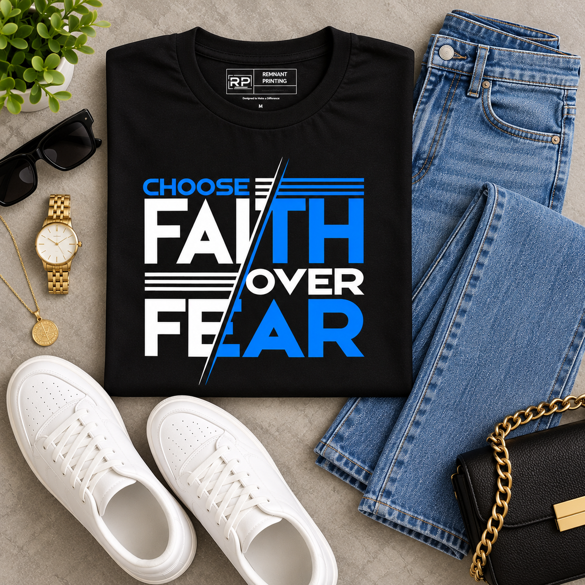 Choose Faith Over Fear Christian T-Shirt