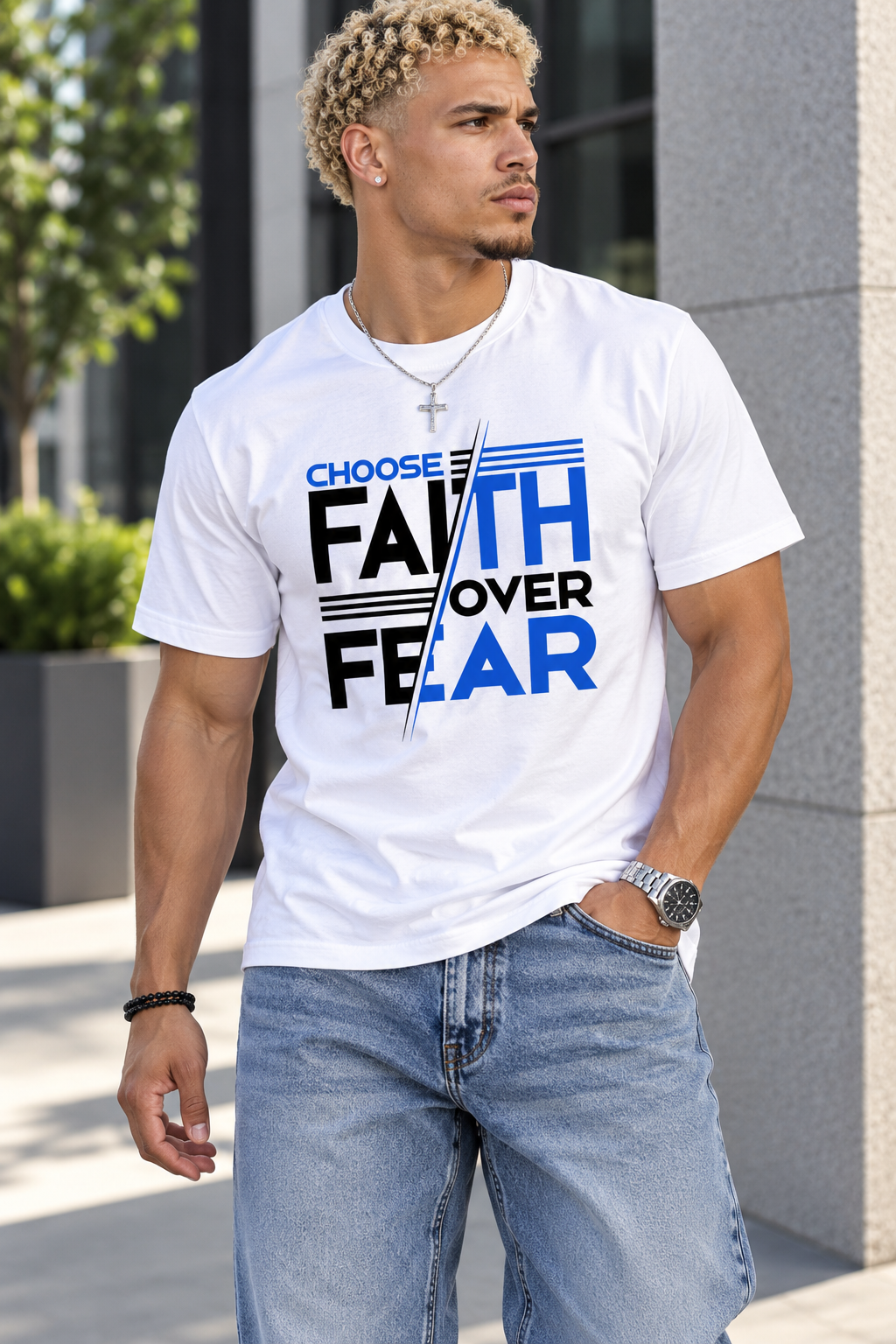 Choose Faith Over Fear Christian T-Shirt