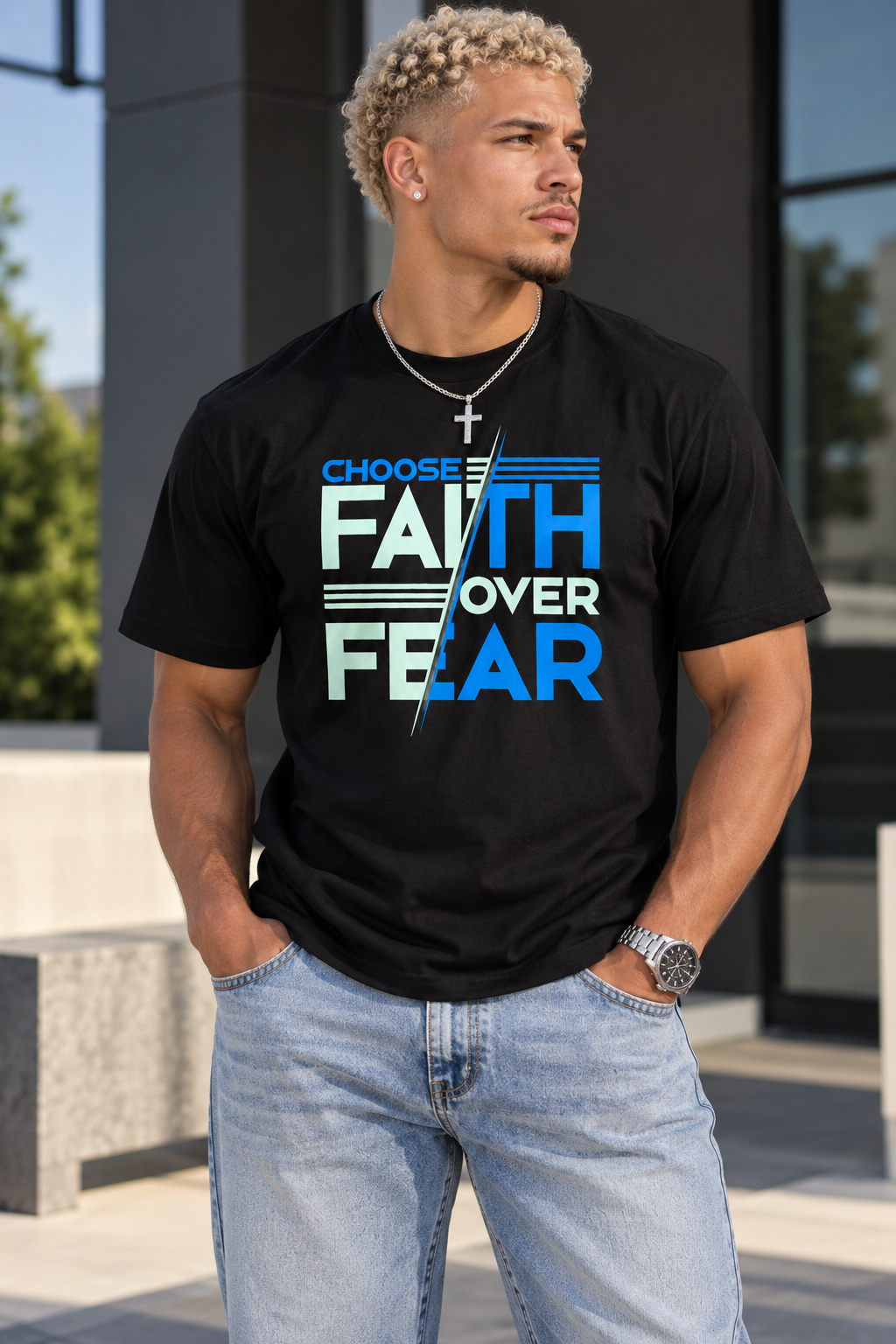 Choose Faith Over Fear Christian T-Shirt