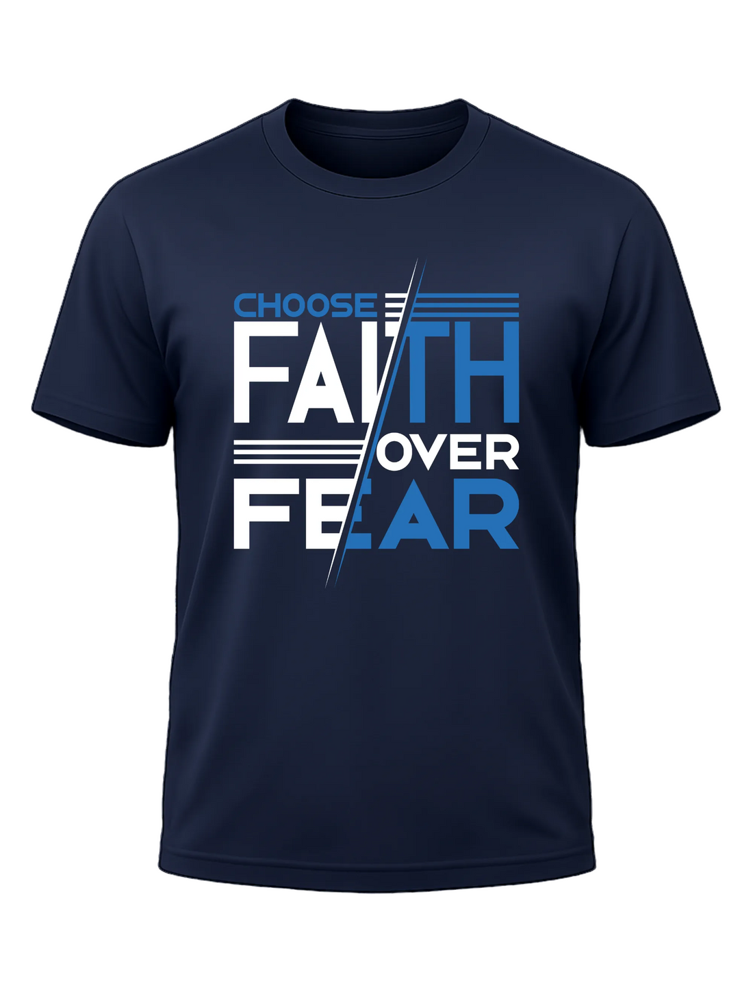 Choose Faith Over Fear Christian T Shirt white unisex faith apparel